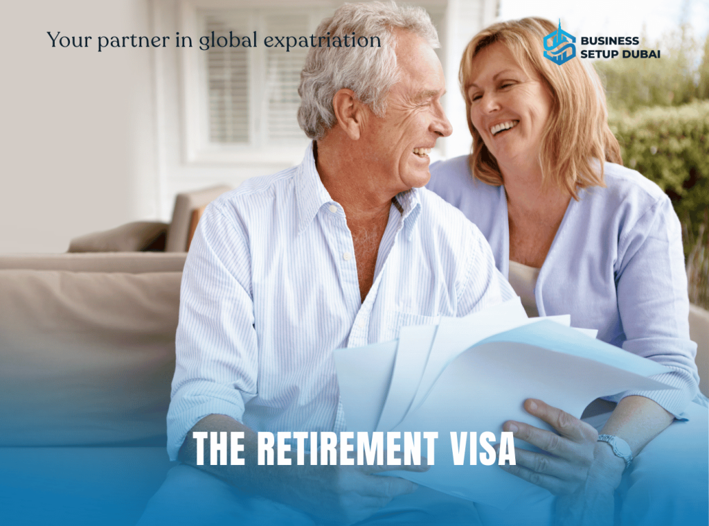 A retired couple enjoying life together, illustrating the eligibility and benefits of the Dubai retirement residence visa.